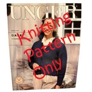 New Unger 1417 Darby Broken Rib Jacket Sweater Cardigan Knitting Pattern